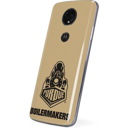 Purdue University Purdue Gold Signature Logo Moto E5 Plus Skin