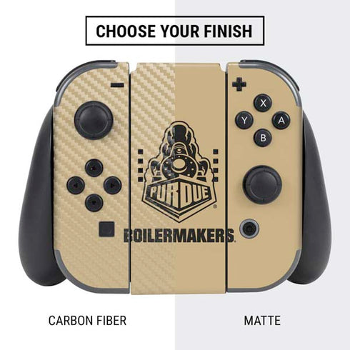 Purdue University Purdue Gold Signature Logo Nintendo Switch Bundle Skin