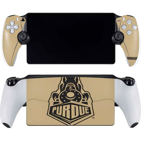 Purdue University Purdue Gold Signature Logo PlayStation Portal Remote Player Skin