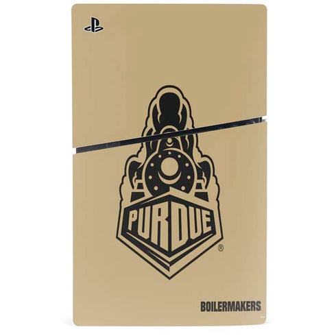 Purdue University Purdue Gold Signature Logo PS5 Slim Digital Edition Console Skin