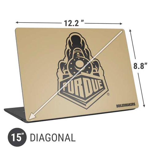 Purdue University Purdue Gold Signature Logo Universal Laptop 15in (12.2 x 8.8in) Skin