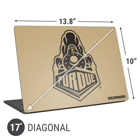 Purdue University Purdue Gold Signature Logo Universal Laptop 17in (13.8 x 10in) Skin