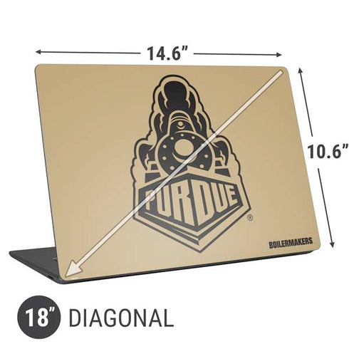 Purdue University Purdue Gold Signature Logo Universal Laptop 18in (14.6 x 10.6in) Skin