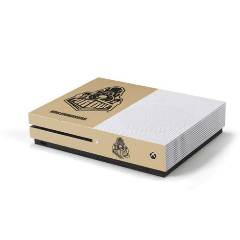 Purdue University Purdue Gold Signature Logo Xbox One S Console Skin