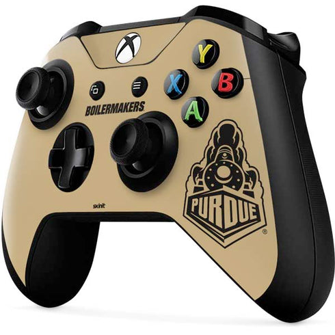 Purdue University Purdue Gold Signature Logo Xbox One X Controller Skin