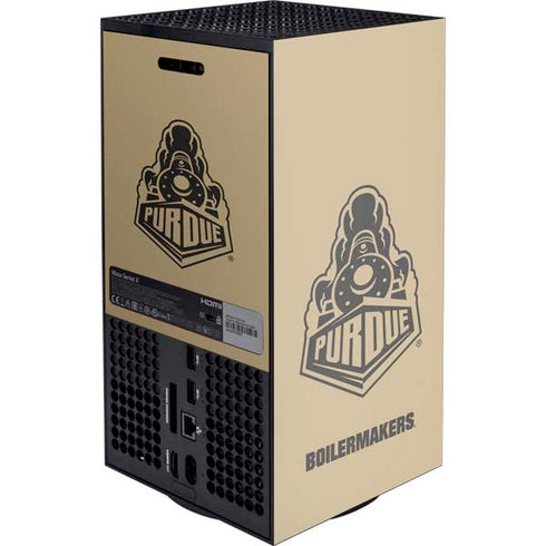 Purdue University Purdue Gold Signature Logo Xbox Series X Console Skin