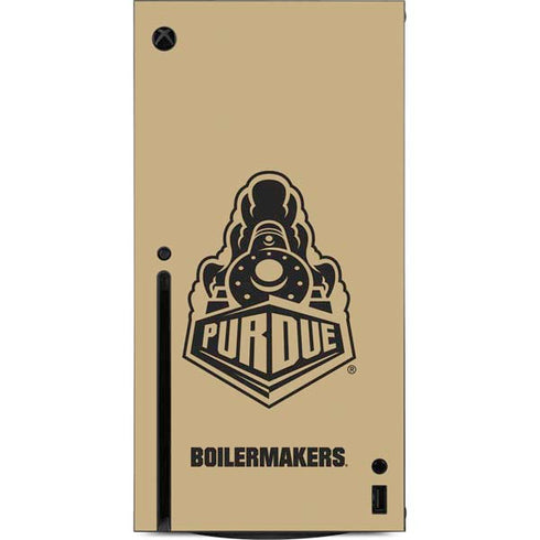 Purdue University Purdue Gold Signature Logo Xbox Series X Console Skin