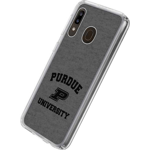 Purdue University Purdue Grey Logo Galaxy A20 Clear Case