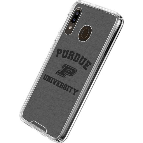 Purdue University Purdue Grey Logo Galaxy A30 Clear Case
