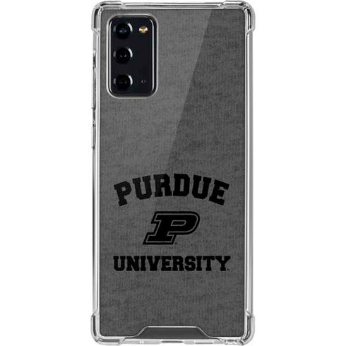 Purdue University Purdue Grey Logo Galaxy Note20 5G Clear Case