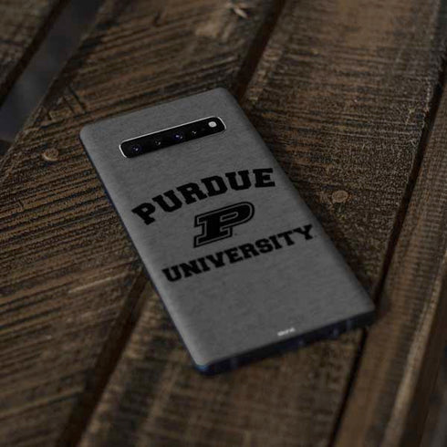 Purdue University Purdue Grey Logo Galaxy S10 Plus Skin