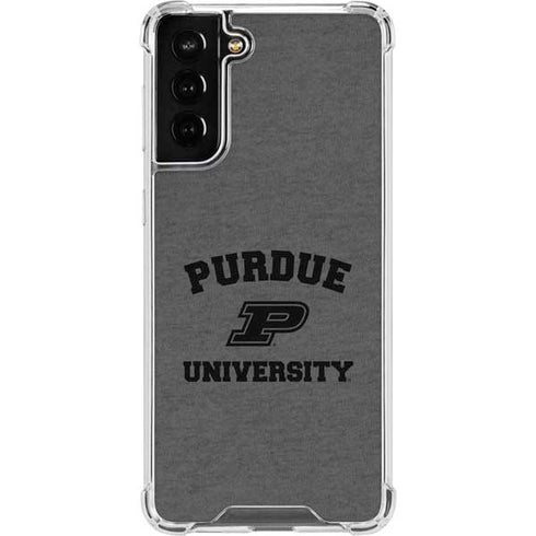 Purdue University Purdue Grey Logo Galaxy S21 FE Clear Case