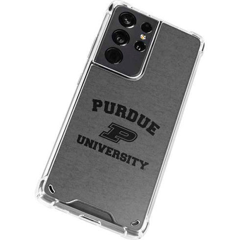 Purdue University Purdue Grey Logo Galaxy S21 Ultra 5G Clear Case