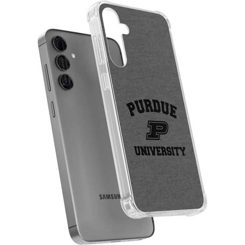 Purdue University Purdue Grey Logo Galaxy S24 Plus Clear Case