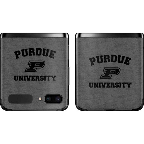 Purdue University Purdue Grey Logo Galaxy Z Flip Skin
