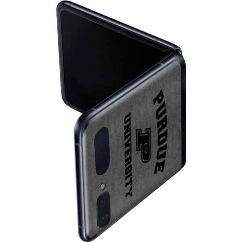 Purdue University Purdue Grey Logo Galaxy Z Flip Skin