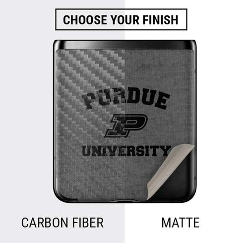 Purdue University Purdue Grey Logo Galaxy Z Flip Skin