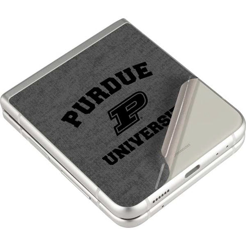 Purdue University Purdue Grey Logo Galaxy Z Flip3 5G Skin