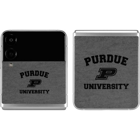 Purdue University Purdue Grey Logo Galaxy Z Flip4 5G Skin