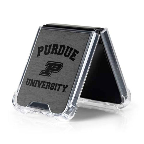 Purdue University Purdue Grey Logo Galaxy Z Flip5 5G Clear Case
