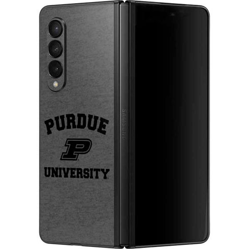 Purdue University Purdue Grey Logo Galaxy Z Fold3 5G Skin