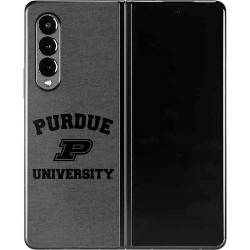 Purdue University Purdue Grey Logo Galaxy Z Fold3 5G Skin