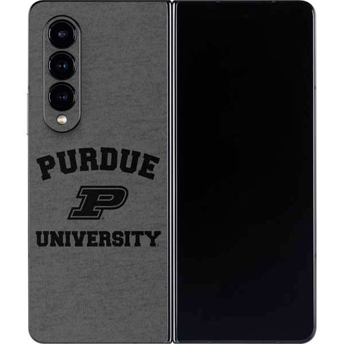 Purdue University Purdue Grey Logo Galaxy Z Fold4 5G Skin