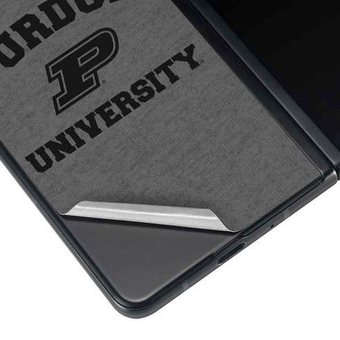 Purdue University Purdue Grey Logo Galaxy Z Fold4 5G Skin
