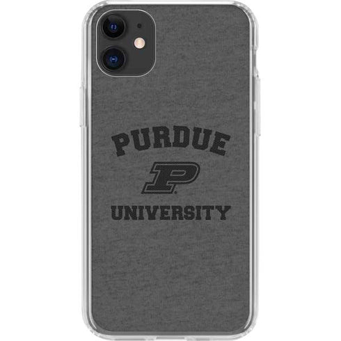 Purdue University Purdue Grey Logo iPhone 11 Clear Case