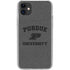 Purdue University Purdue Grey Logo iPhone 11 Clear Case