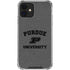 Purdue University Purdue Grey Logo iPhone 12 Mini Clear Case