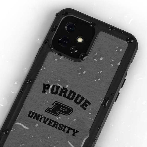 Purdue University Purdue Grey Logo iPhone 12 Mini Waterproof Case