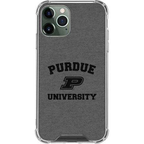 Purdue University Purdue Grey Logo iPhone 12 Pro Clear Case