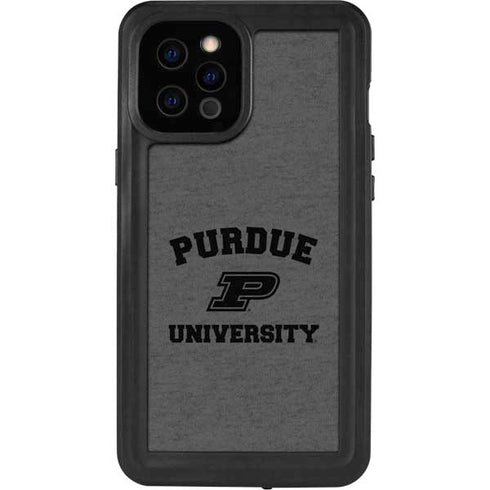 Purdue University Purdue Grey Logo iPhone 12 Pro Max Waterproof Case