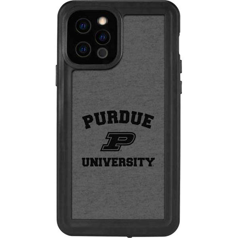 Purdue University Purdue Grey Logo iPhone 12 Pro Waterproof Case