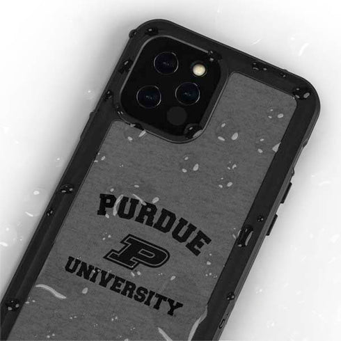 Purdue University Purdue Grey Logo iPhone 12 Pro Waterproof Case