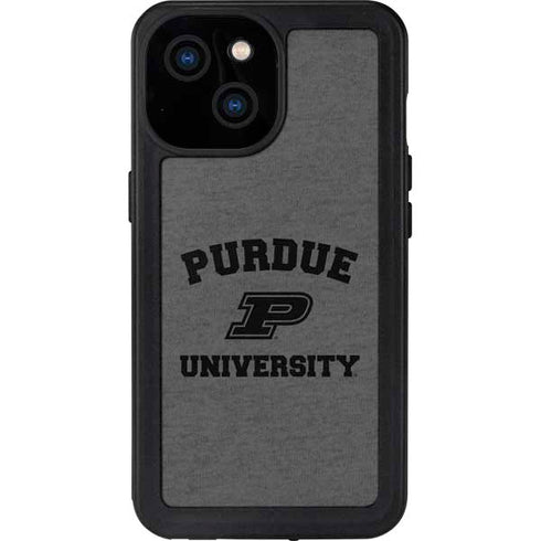 Purdue University Purdue Grey Logo iPhone 13 Mini Waterproof Case