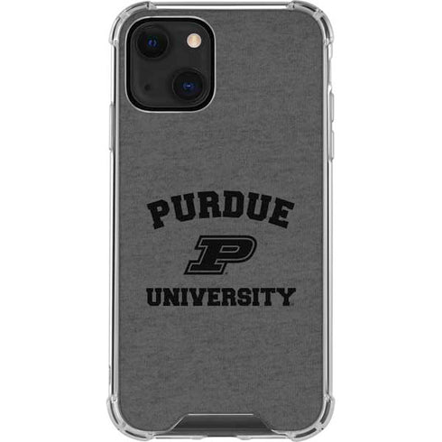 Purdue University Purdue Grey Logo iPhone 14 Plus Clear Case