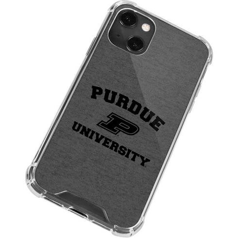Purdue University Purdue Grey Logo iPhone 14 Plus Clear Case
