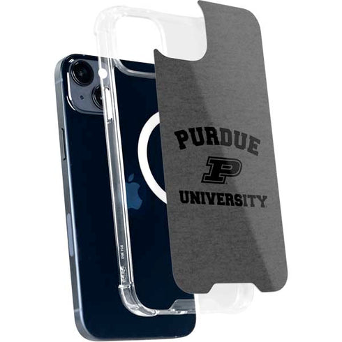 Purdue University Purdue Grey Logo iPhone 15 Plus MagSafe Case