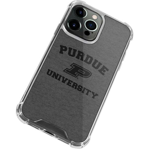 Purdue University Purdue Grey Logo iPhone 15 Pro Max Clear Case