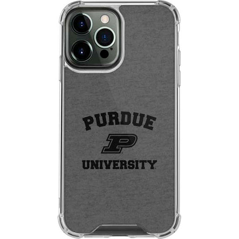 Purdue University Purdue Grey Logo iPhone 15 Pro Max Clear Case
