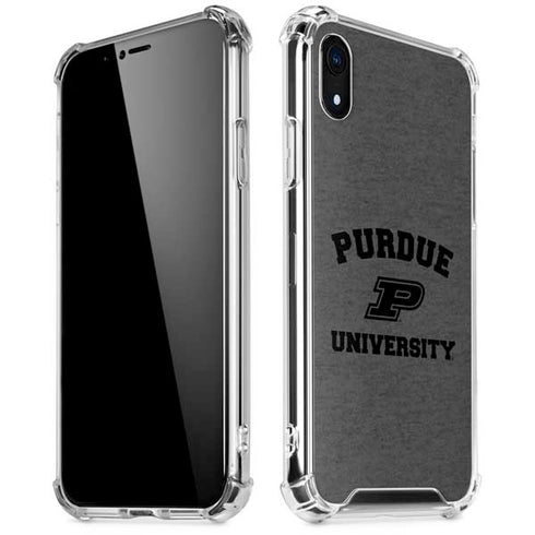Purdue University Purdue Grey Logo iPhone XR Clear Case