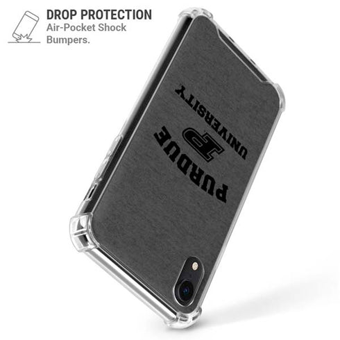Purdue University Purdue Grey Logo iPhone XR Clear Case
