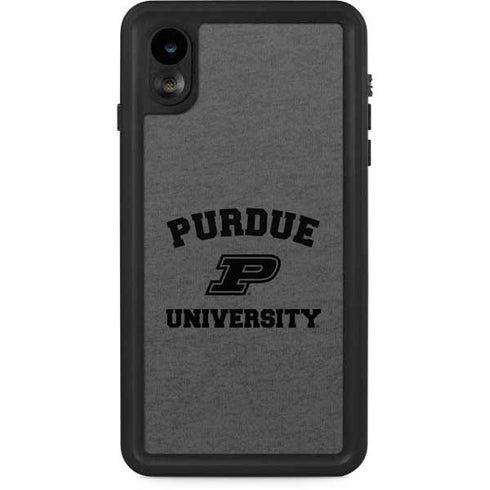 Purdue University Purdue Grey Logo iPhone XR Waterproof Case