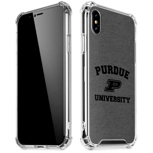 Purdue University Purdue Grey Logo iPhone XS Max Clear Case