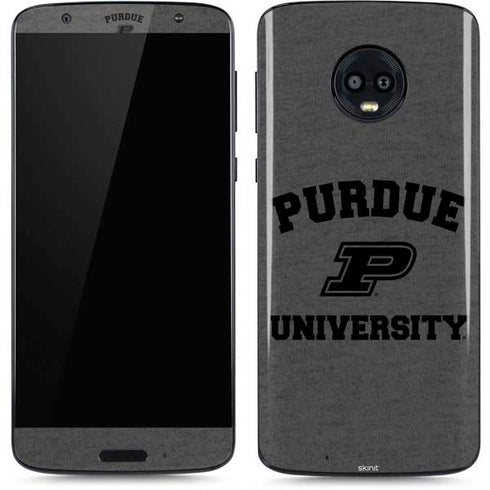 Purdue University Purdue Grey Logo Moto G6 Skin