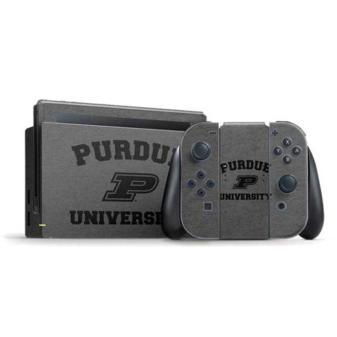 Purdue University Purdue Grey Logo Nintendo Switch Bundle Skin