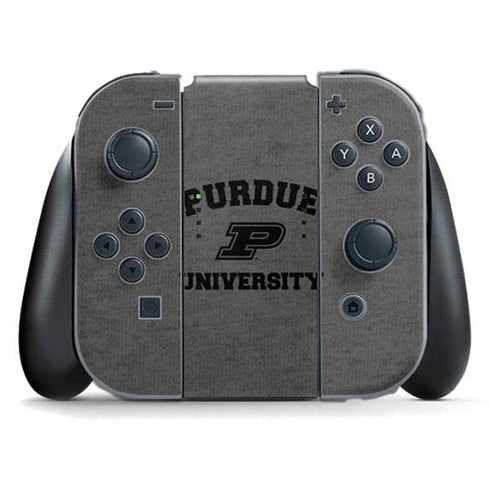 Purdue University Purdue Grey Logo Nintendo Switch (2017-2021) Joy-Con Controller Skin