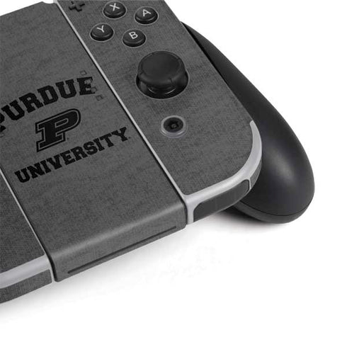 Purdue University Purdue Grey Logo Nintendo Switch OLED (2021) Skin